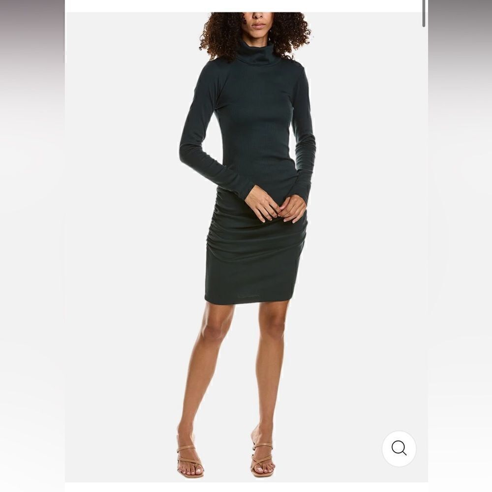 Michael Stars Velma Turtleneck Ribbed Mini Dress in black, size XS NWT - Picture 1 of 6